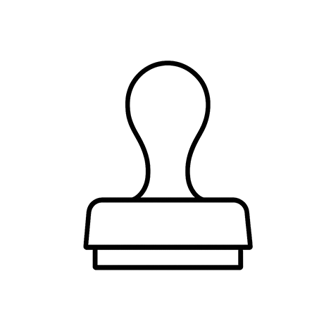 icono para sellos de estampación y cuños