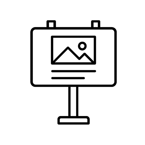 icono de carteles publicitarios a gran escala